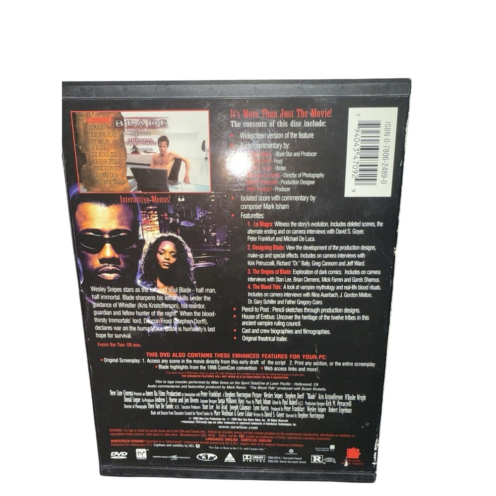 Blade (DVD, 1998)‎ - Picture 2 of 3